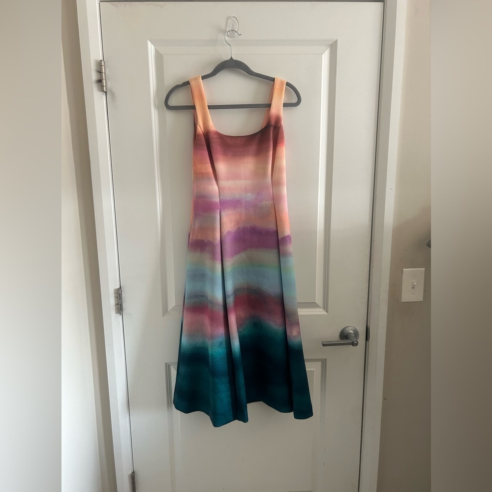 Vince Camuto Multicolor Striped Midi Dress
